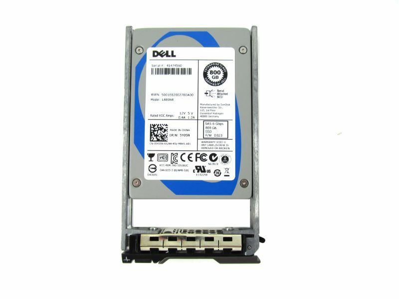 5Y05N Dell Sandisk 800GB SLC 6Gb/s SAS 2.5