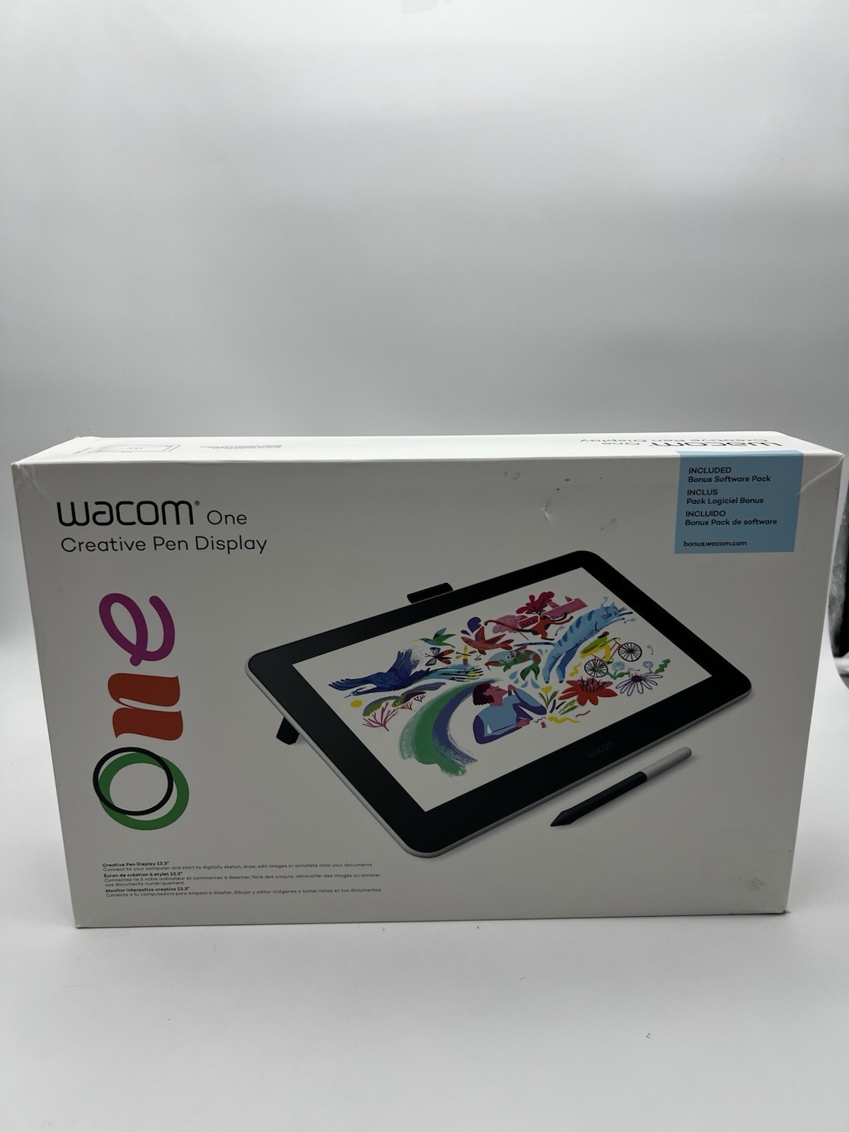 NEW Wacom One 13.3" Pen Display Drawing Tablet with Screen & Pen Black
