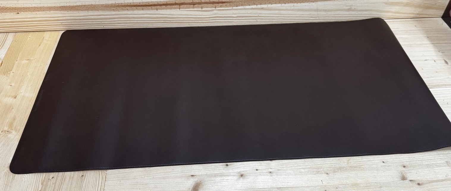 Large Brown Faux Leather Desk Mat Mouse Pad Reversible Non-Slip Office Home