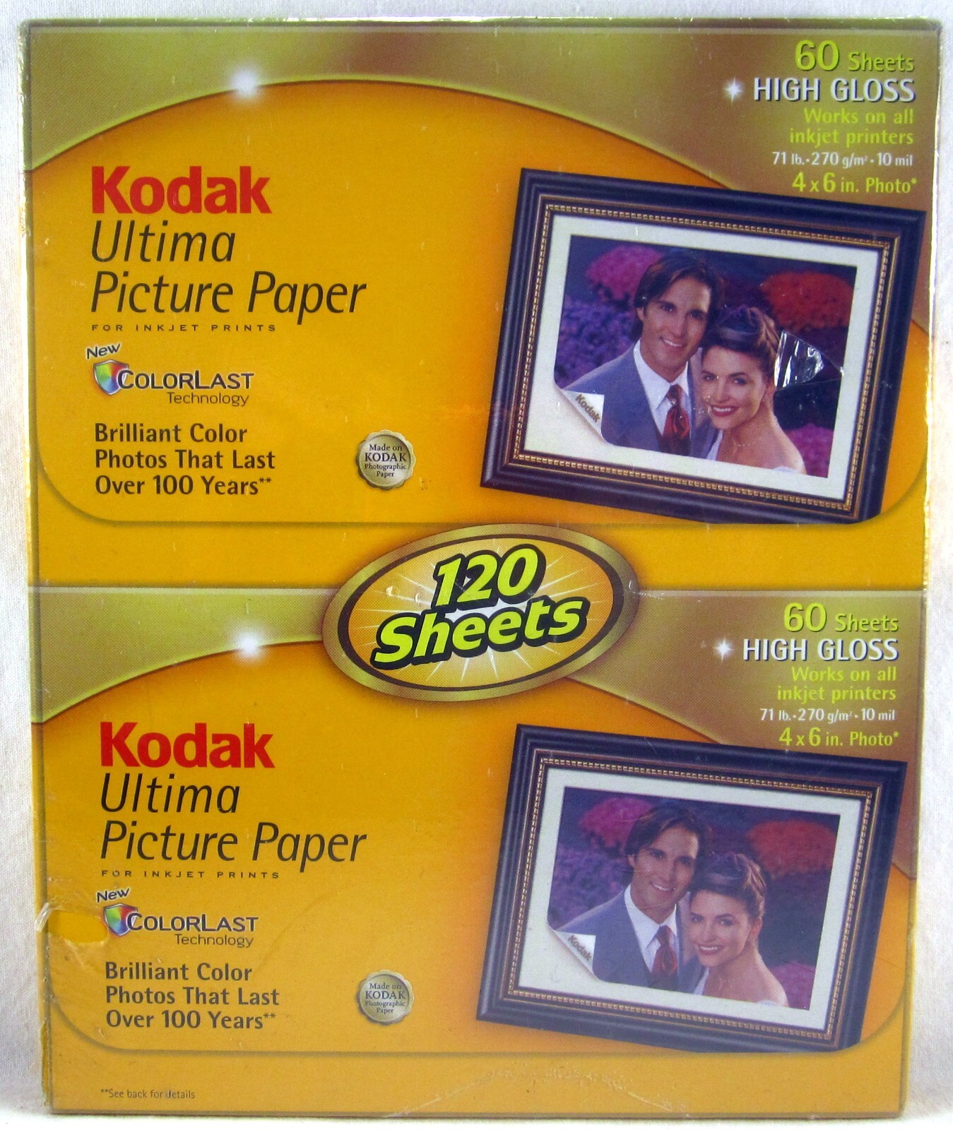SEALED KODAK Photo Paper 120 Sheets HIGH GLOSS 4x6 Pictures 138 0468