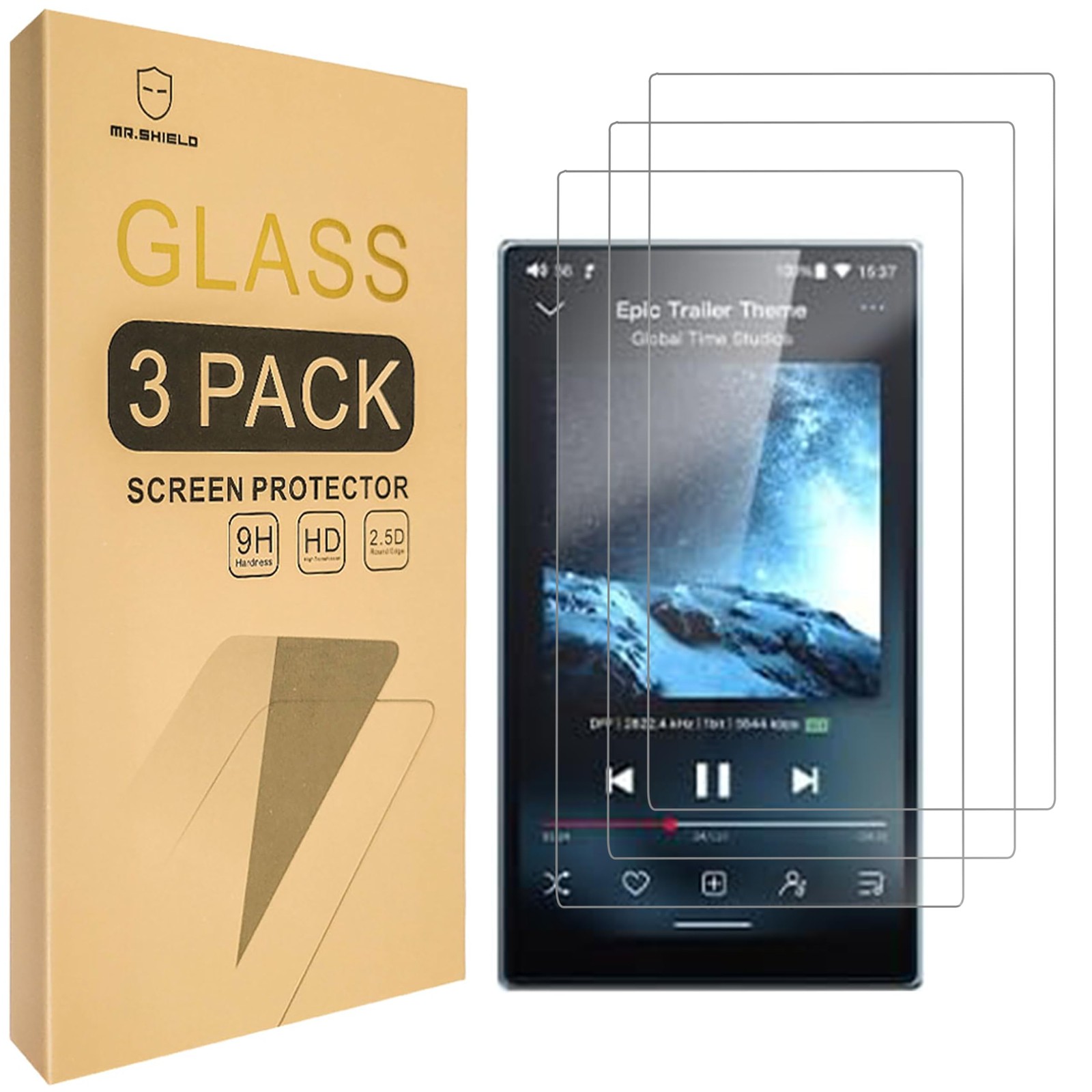 Mr.Shield Screen Protector compatible with FiiO JM21 [Tempered Glass] clear 