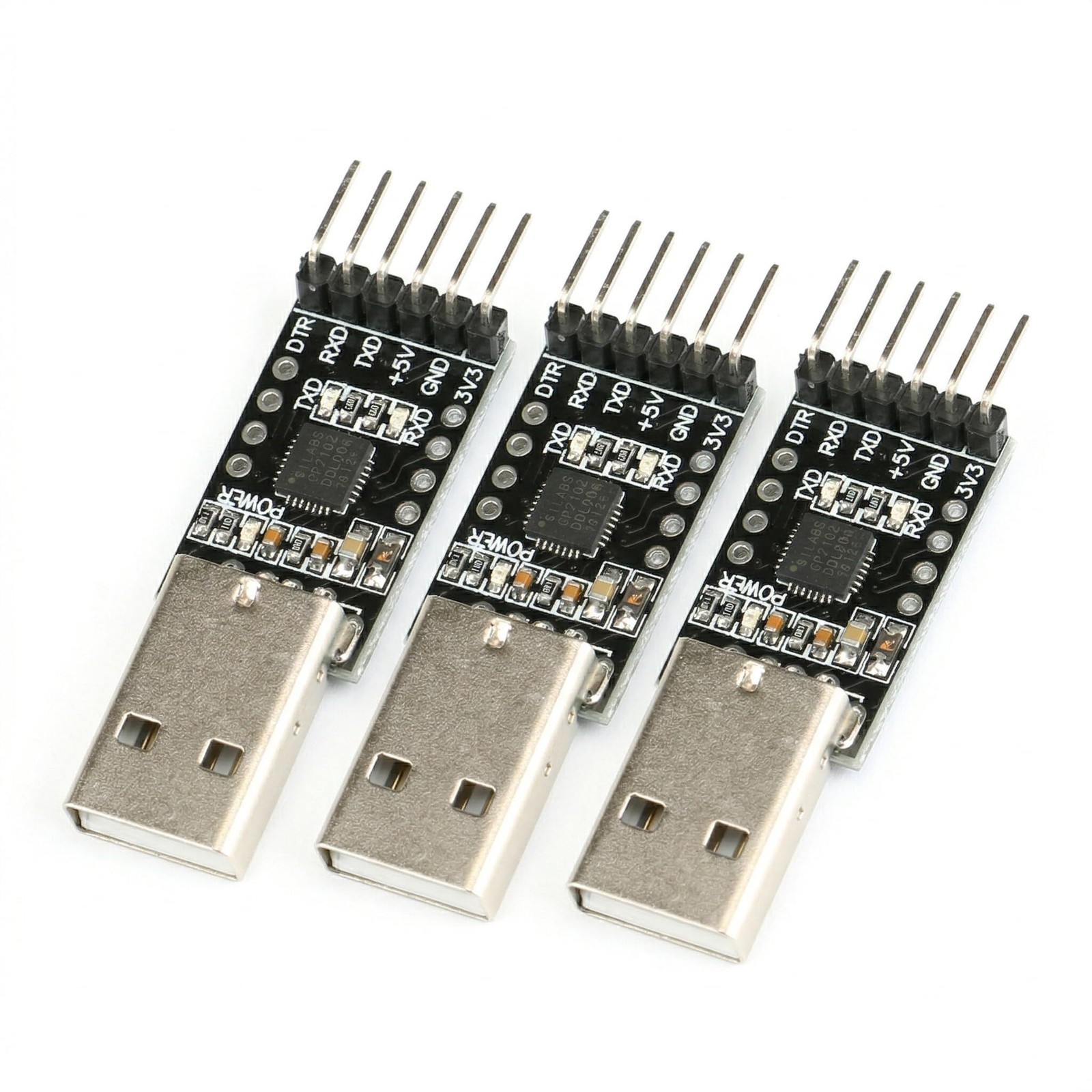 3 PCS CP2102 USB To TTL Serial Adapter Downloader Module 3.3V 5V Output