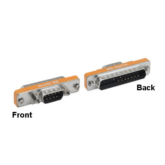 LOT 10pcs DB9 Male to DB25 Male AT Modem Mini Adapter Low Profile Shielded RS232