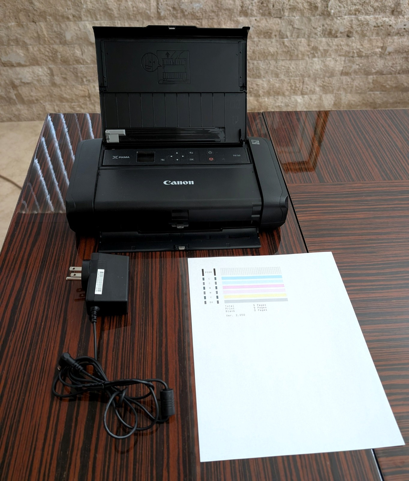 Canon PIXMA TR150 Portable Travel Printer w/ Power Adapter Only 9 Pages Printed