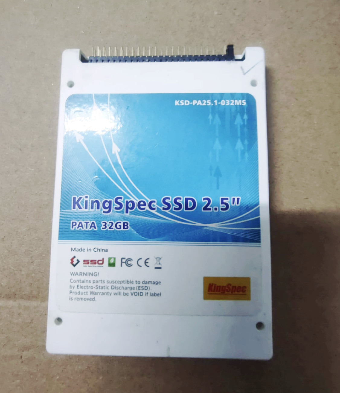 KingSpec 2.5-inch IDE Interface 32GB ksd-pa25.1-032MS Solid State Drive - Tested