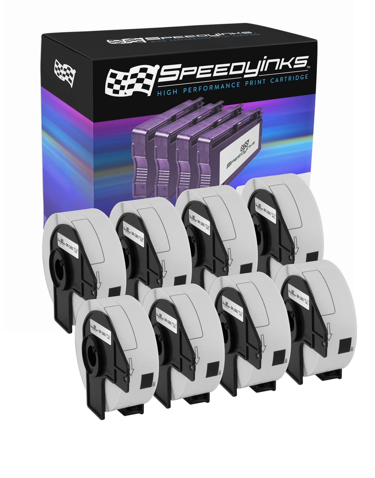 8PK Compatible DK-1201 Address Labels - 1.1 in x 3.5 in (29 mm x 90.3mm)