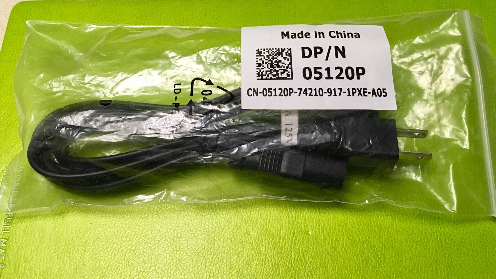 Dell  6ft Power Cord (Black)- New