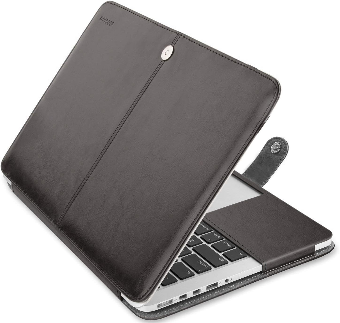 PU Leather Portfolio Protective Stand Cover Sleeve for Phone, Black