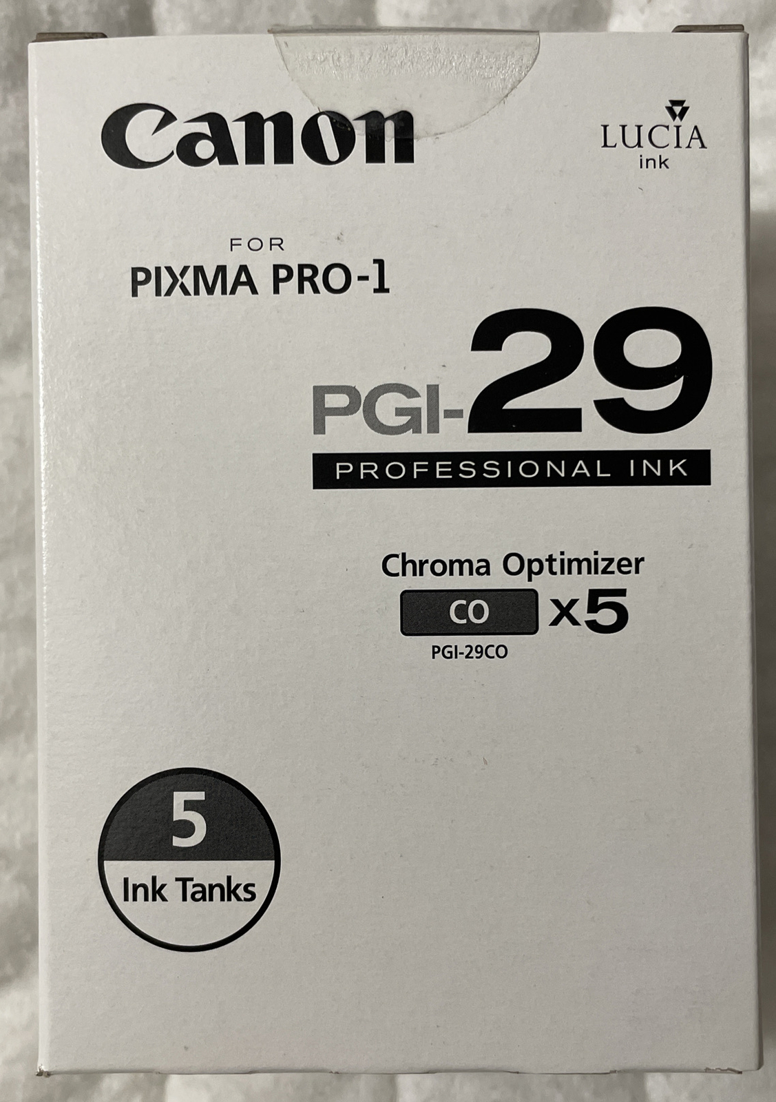 Canon PGI-29 Chroma Optimizer Tank Pixma Pro-1 4879B009 Factory Sealed Box Of 5