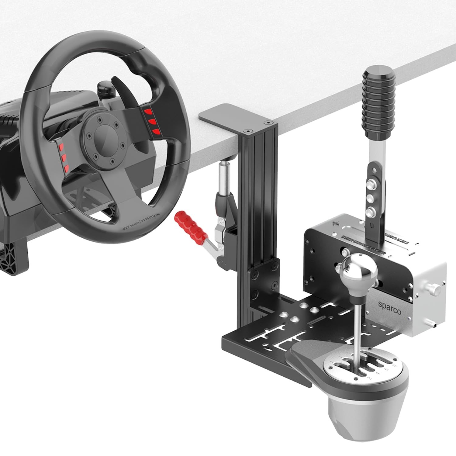 wuutyty Universal Desk Mount for Racing Simulator Shifters & Handbrakes Black