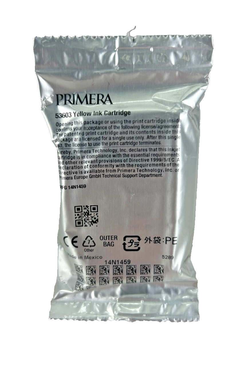Genuine Primera 53603 Yellow Ink Cartridge for Bravo 4100 4101 4102 4501
