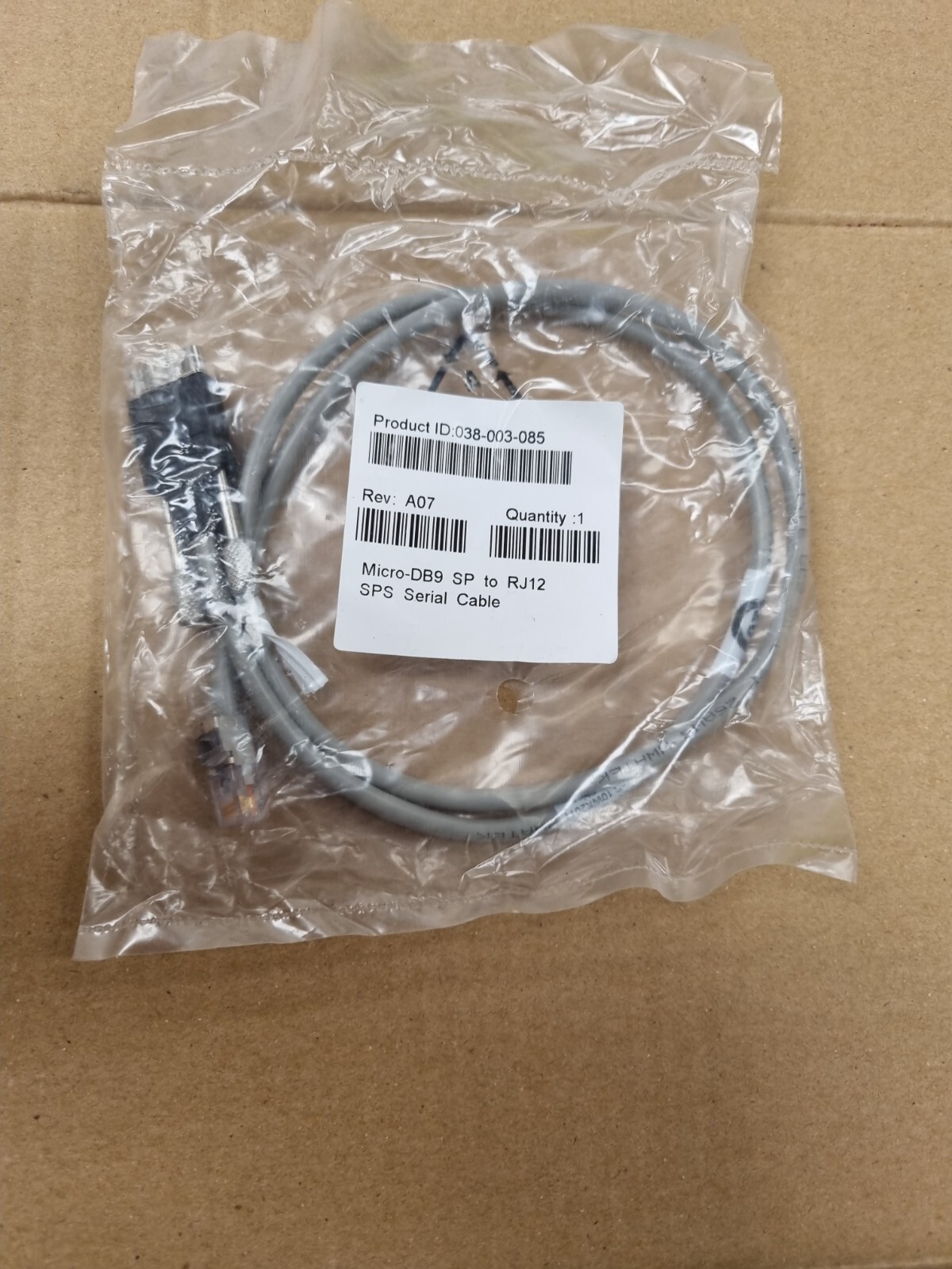 DELL EMC 038-003-085 A07 MICRO-DB9 SP TO RJ12 SPS SERIAL CABLE (RBD3.3)