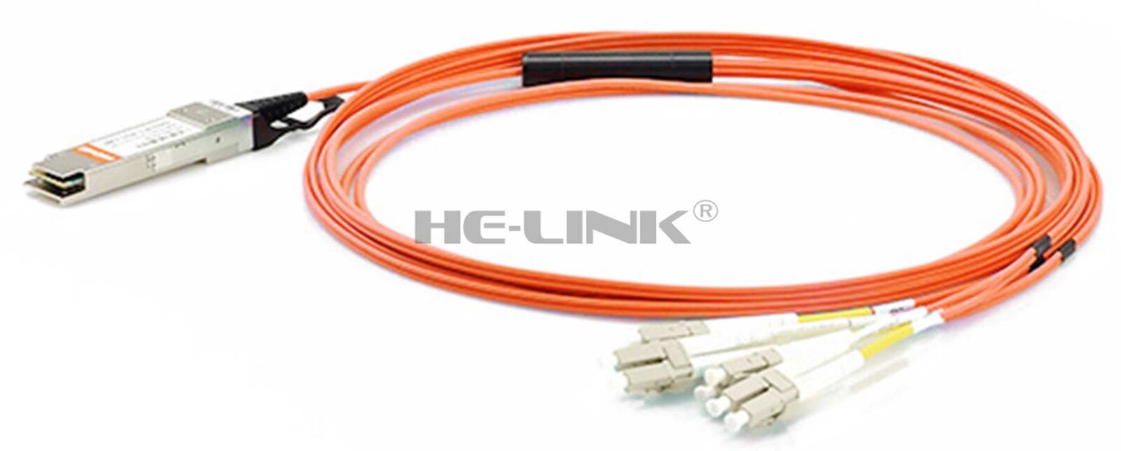 2m F10-QSFP-8LC-AOC2M Extreme Compatible 40G QSFP+ to 4 Duplex LC AOC Cable
