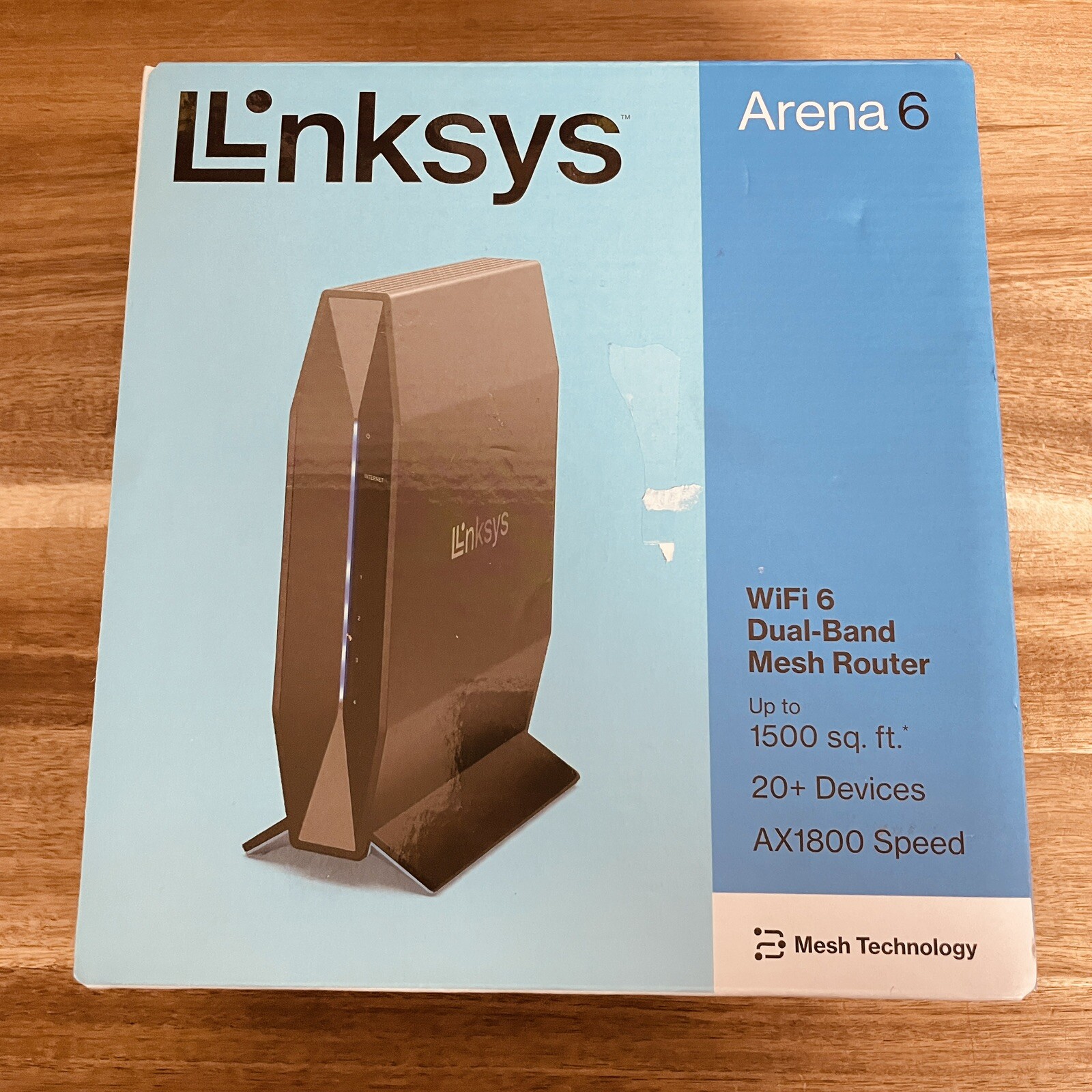 Linksys ARENA 6 AX1800 WIFI 6 Dual-Band Mesh Router E7350 Black New Open Box
