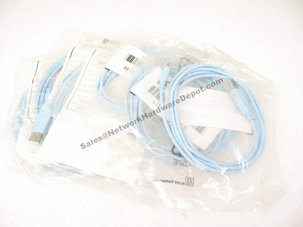 Cisco *LOT OF 2* USB 2.0 Console Cable *NEW* USB A-Male Mini-B 37-1090-01