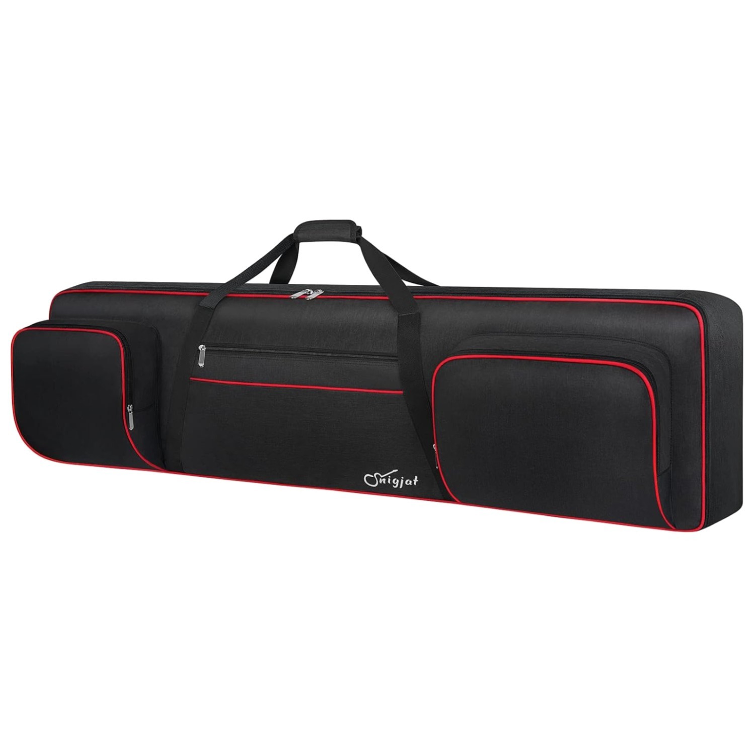 Soft 88-Key Keyboard Case with Adjustable Straps & Multiple Storage Pockets