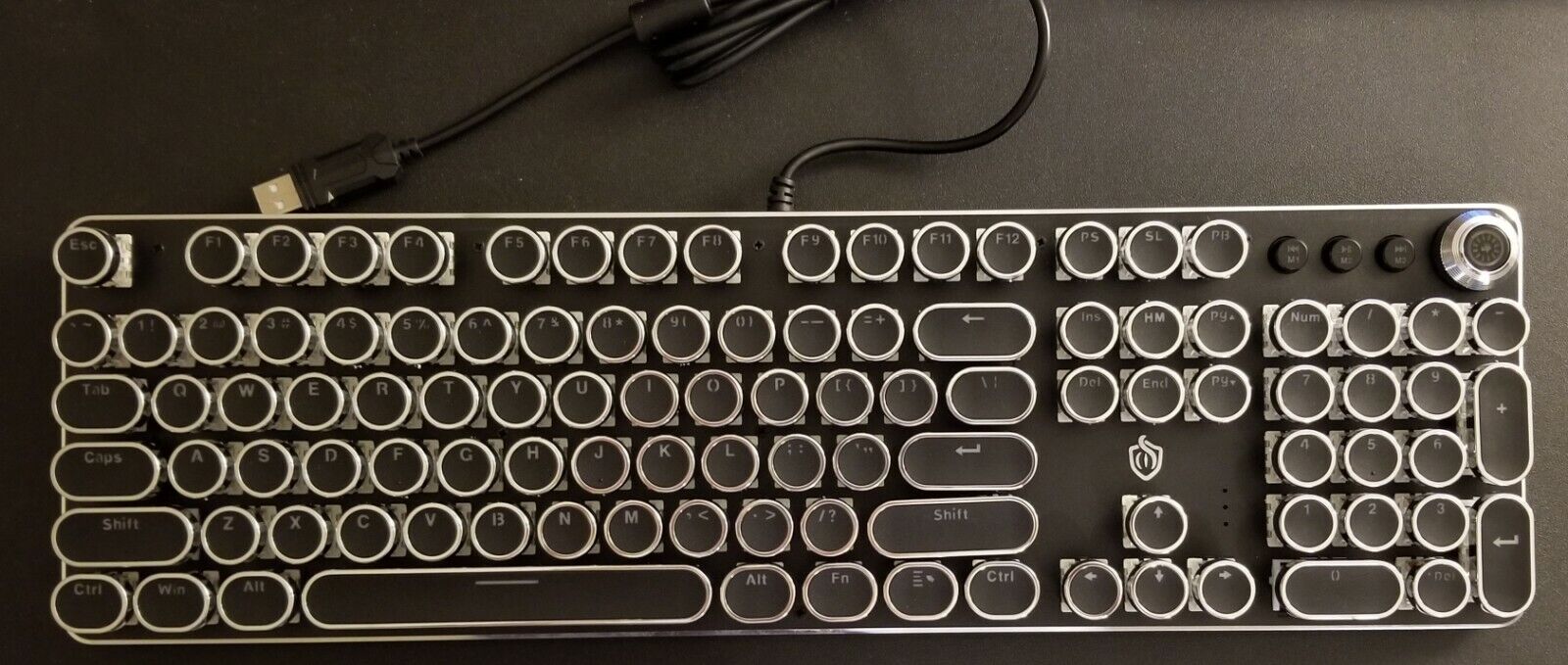 Steampunk Backlit Wired Gaming Mechanical Keyboards ergonomic 104 key RGB 