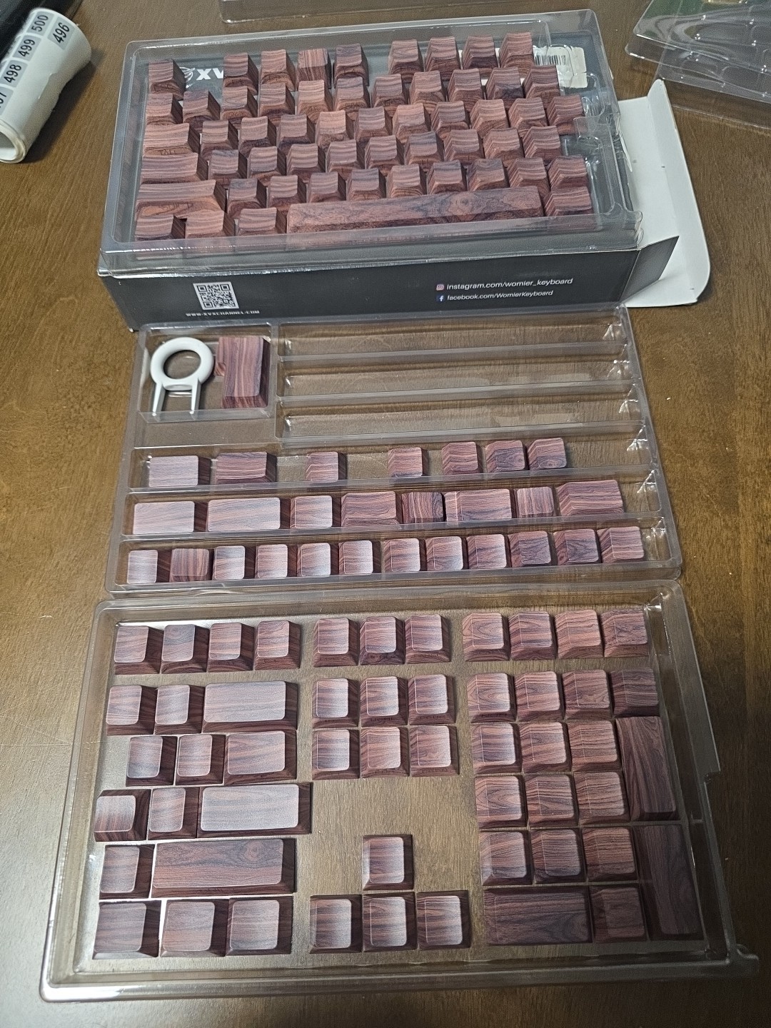 XVX PBT Keyboard Keycaps - Walnut (Open - Box / New) no printing on keys