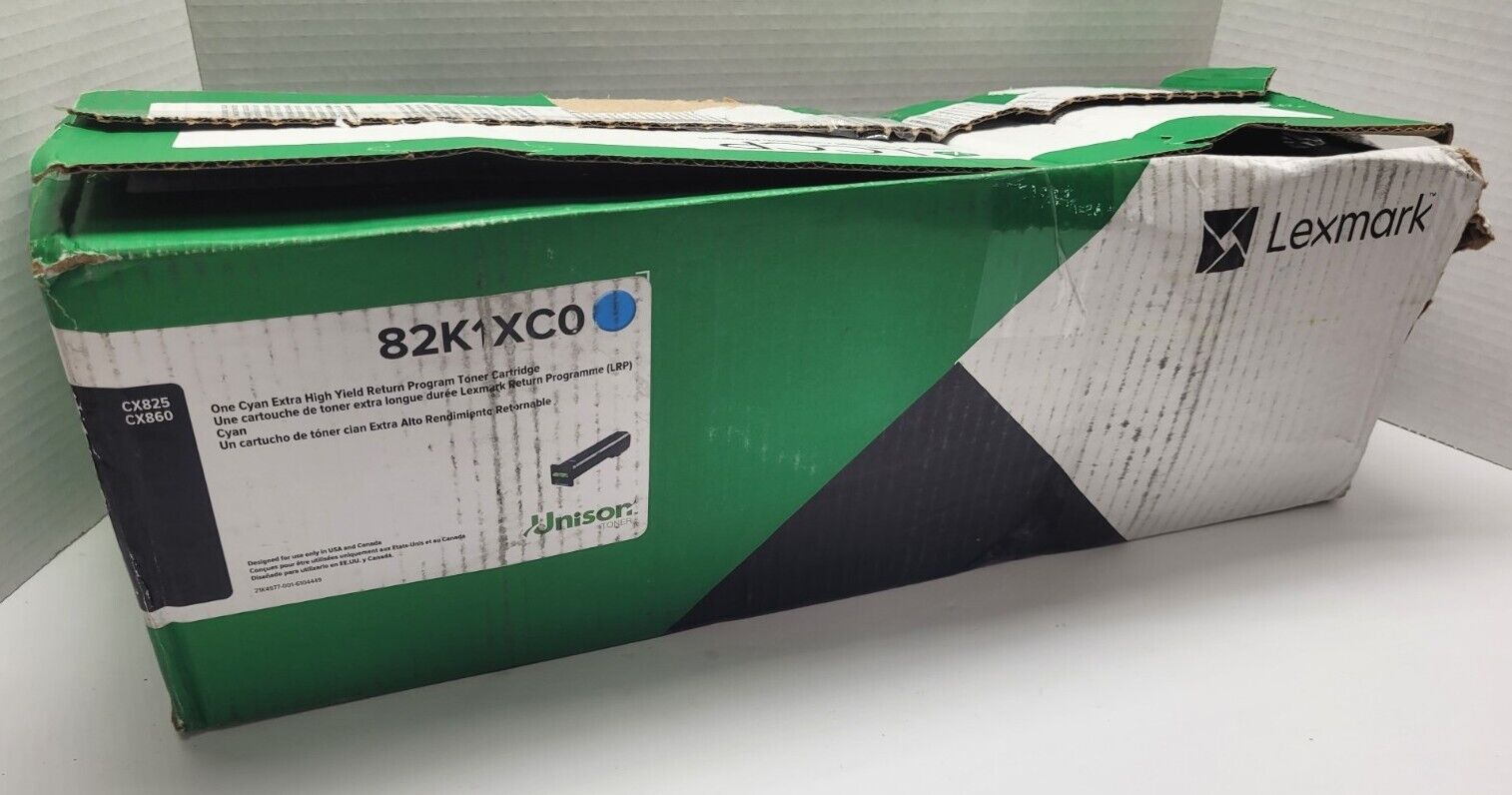 Genuine Lexmark 82K1XC0 Cyan Extra High Yield Return Program Toner Cartridge
