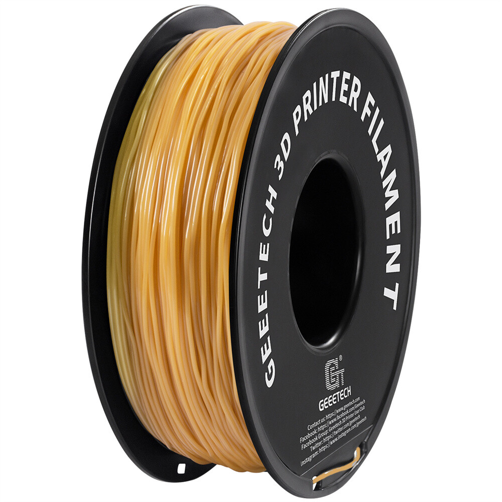 Geeetech TPU 3D Printer Filament 1.75mm 1KG/roll Transparent Gold High Strength