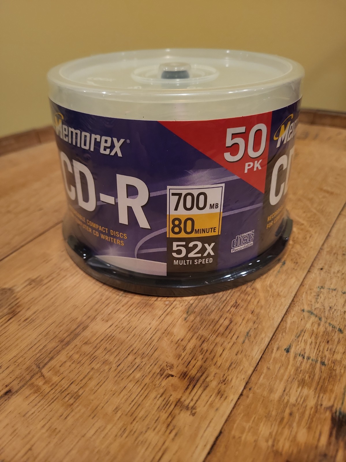 Memorex CD-R Blank Discs 700MB 80 Min 52x Speed 50 Pack Spindle New Sealed