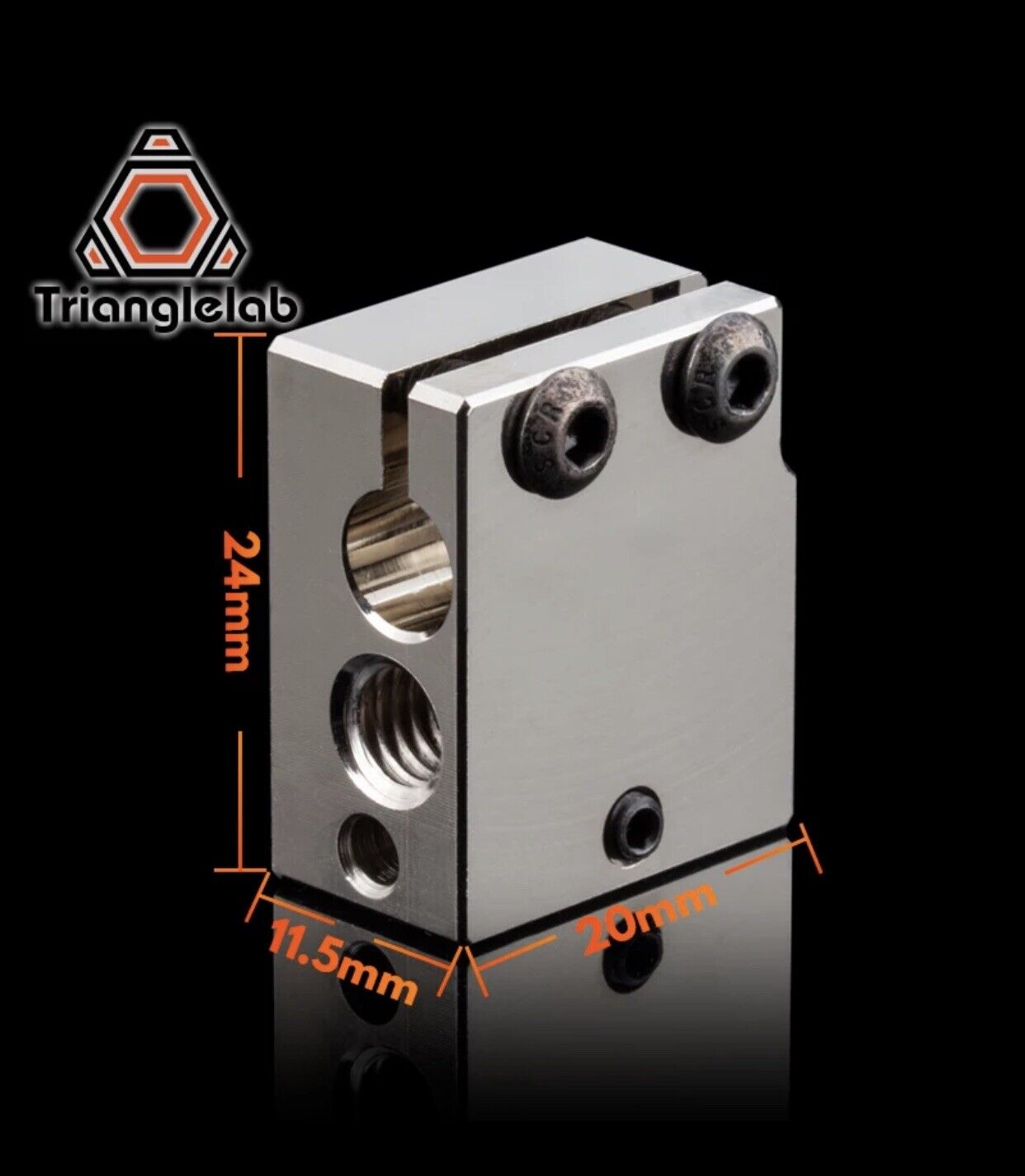 Trianglelab Plated Copper Heat Block For PT100 Volcano Hotend
