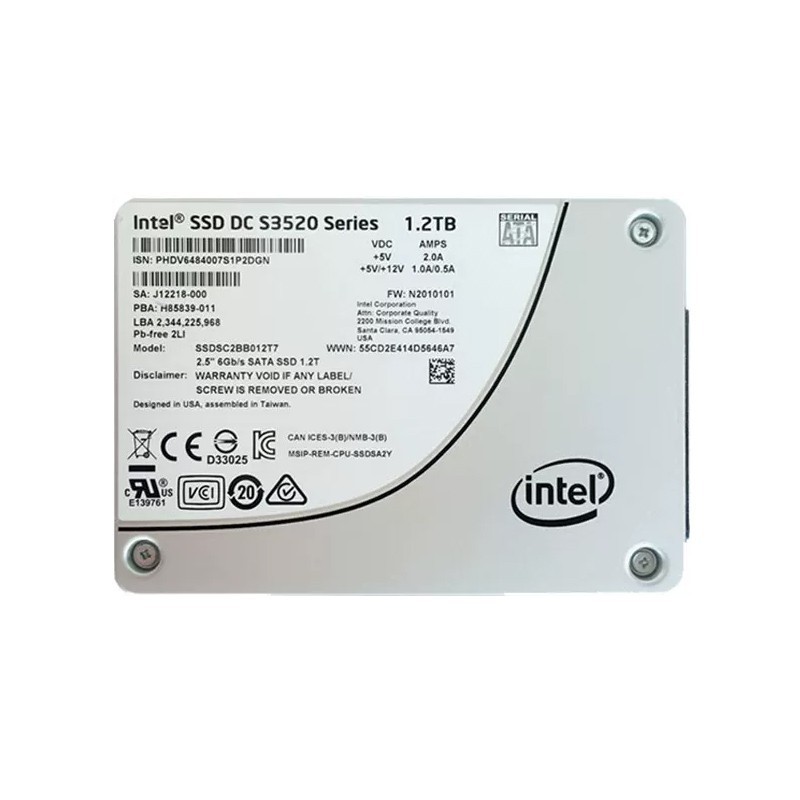 Open Box Intel SSD DC S3520 Series 1.2TB SSDSC2BB012T7 2.5" SATA