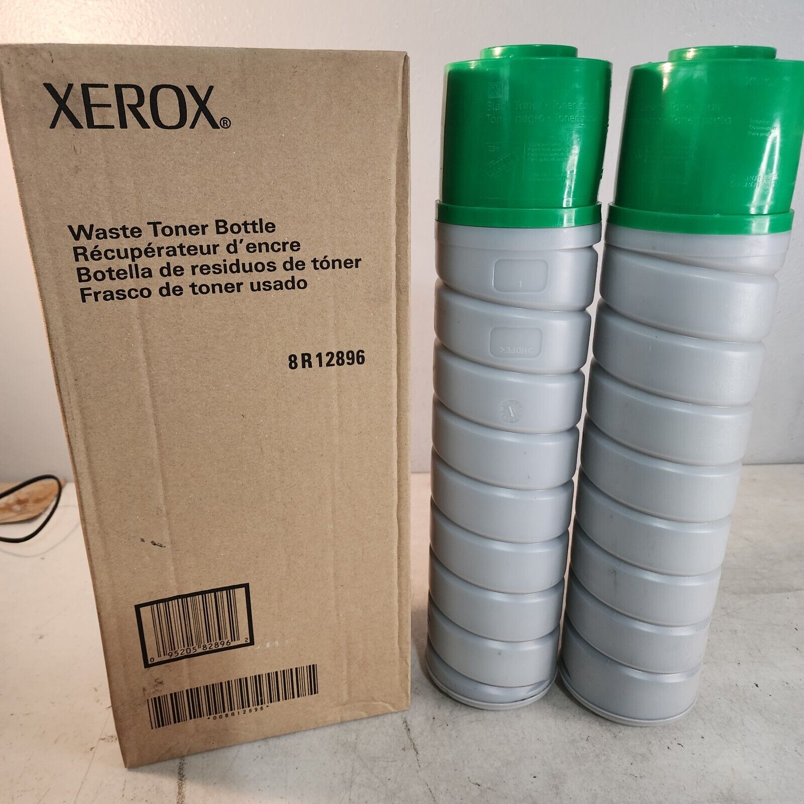Xerox 6R1552 Two Black Toner With Waste Genuine New OEM Open Box Lot Of 3