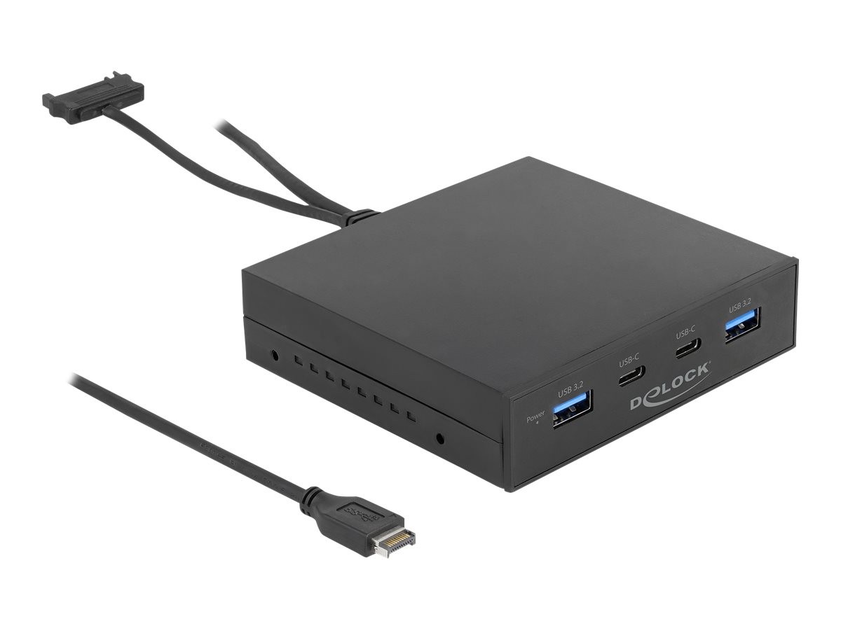 Delock Storage bay ports panel USB 3.2 Gen 2 Type-C x 2, USB 3.2 64057