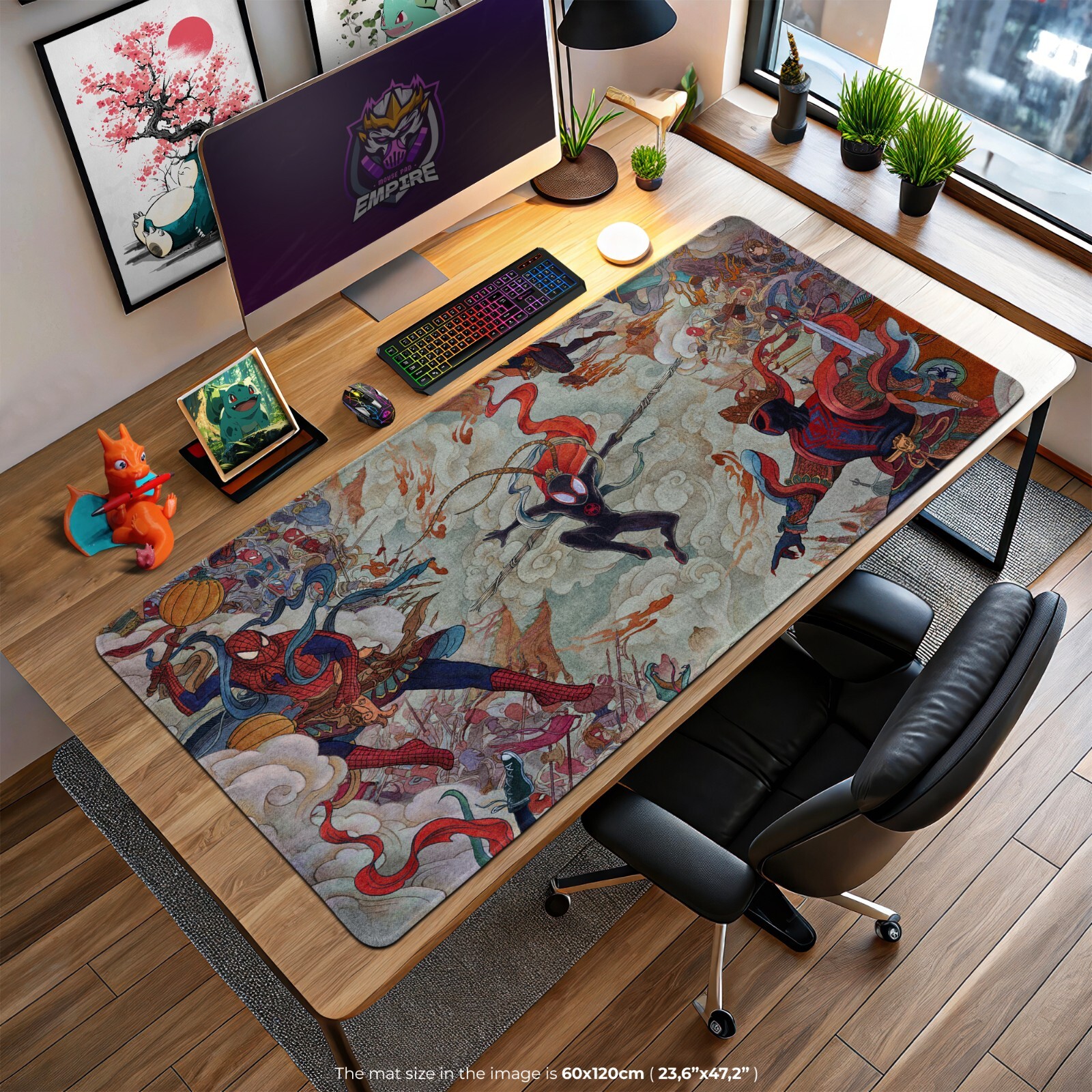 Spider-Man Multiverse Desk Mat - Miles Morales & Spider-Verse Art Gaming Mouse P