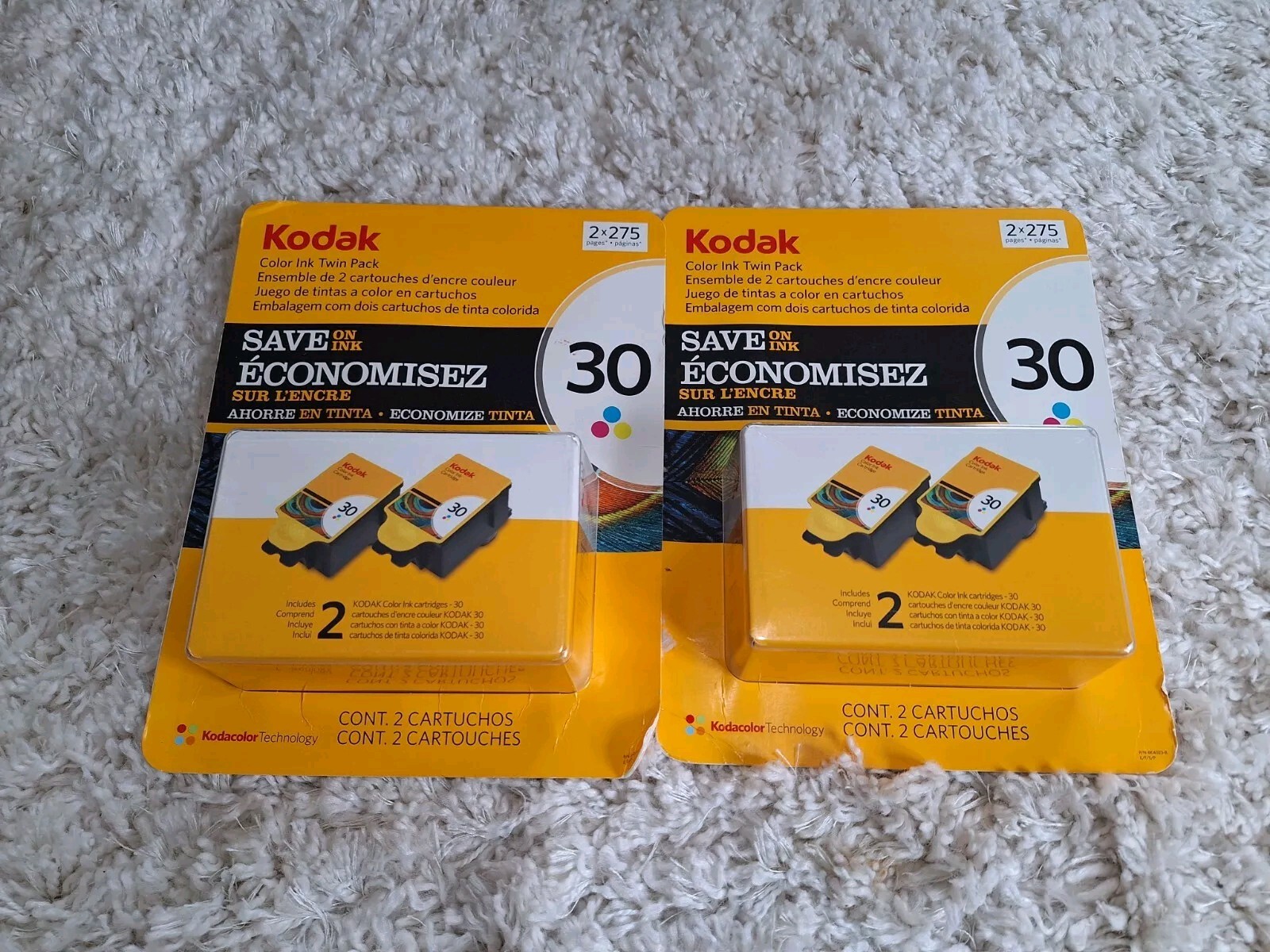Lot Of 2 Kodak 30 Series Color Ink Cartridge - Twin Pack *2012 SEALED
