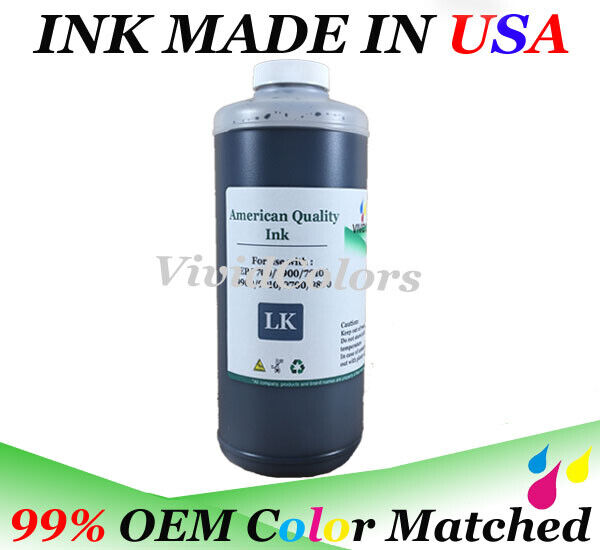 Vivid Colors 1 liter refill ink for 4000 Light Black Ink Bottle