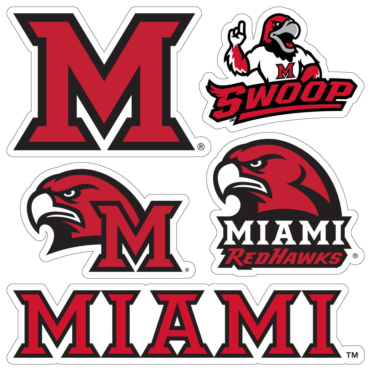 Miami University of Ohio Sticker Multipack - College Spirit Set
