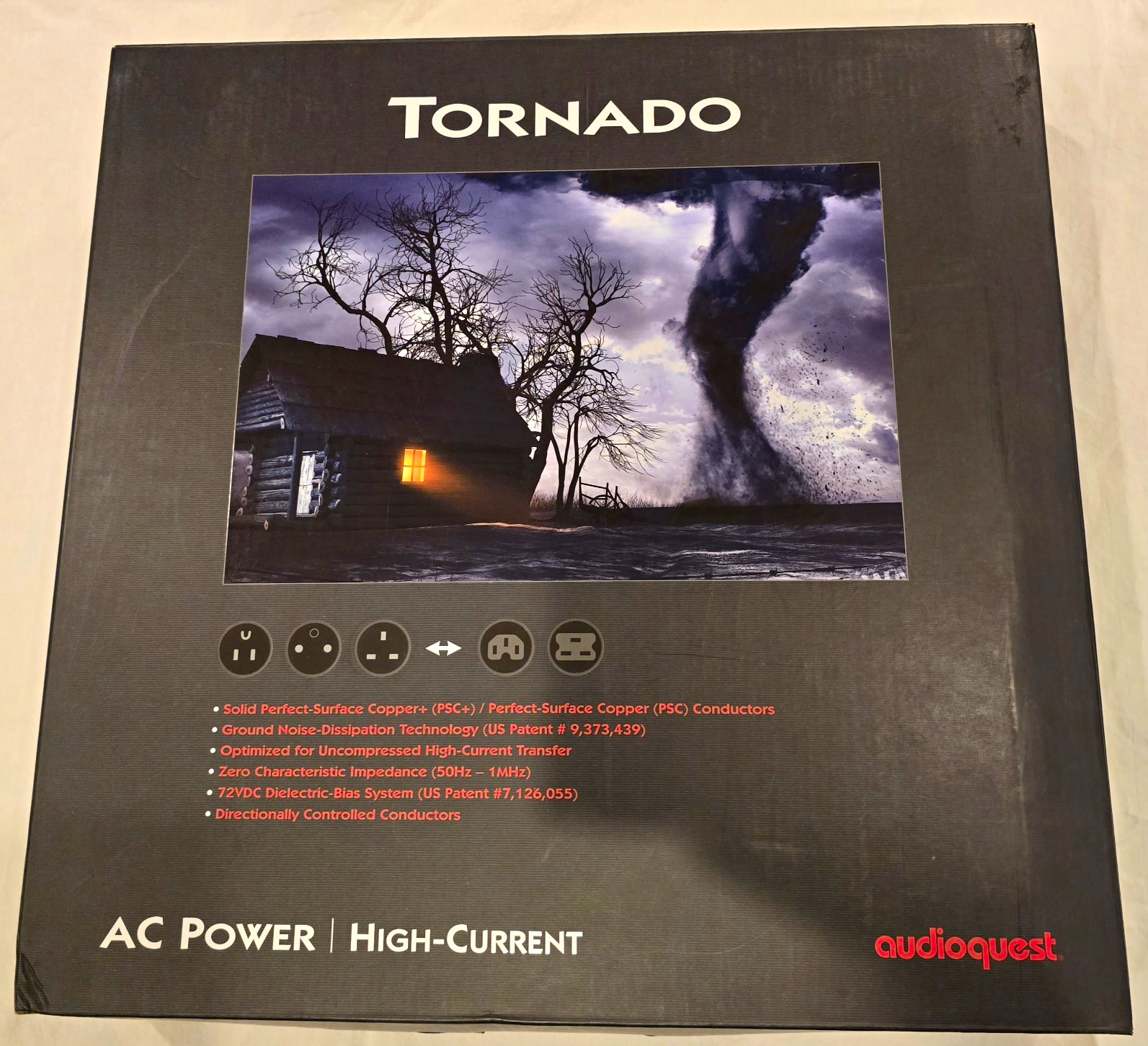 AudioQuest Tornado High-Current Power Cable US NEMA to IEC C-19 2m Black