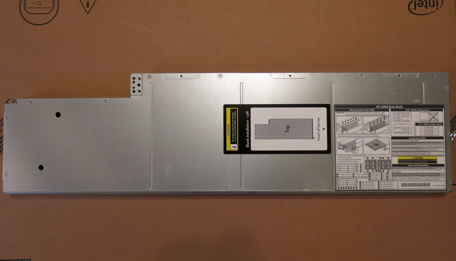HP S6500 Proliant Blank kit LEFT Half Width SL 688928-B21 622372-B21 631466-002