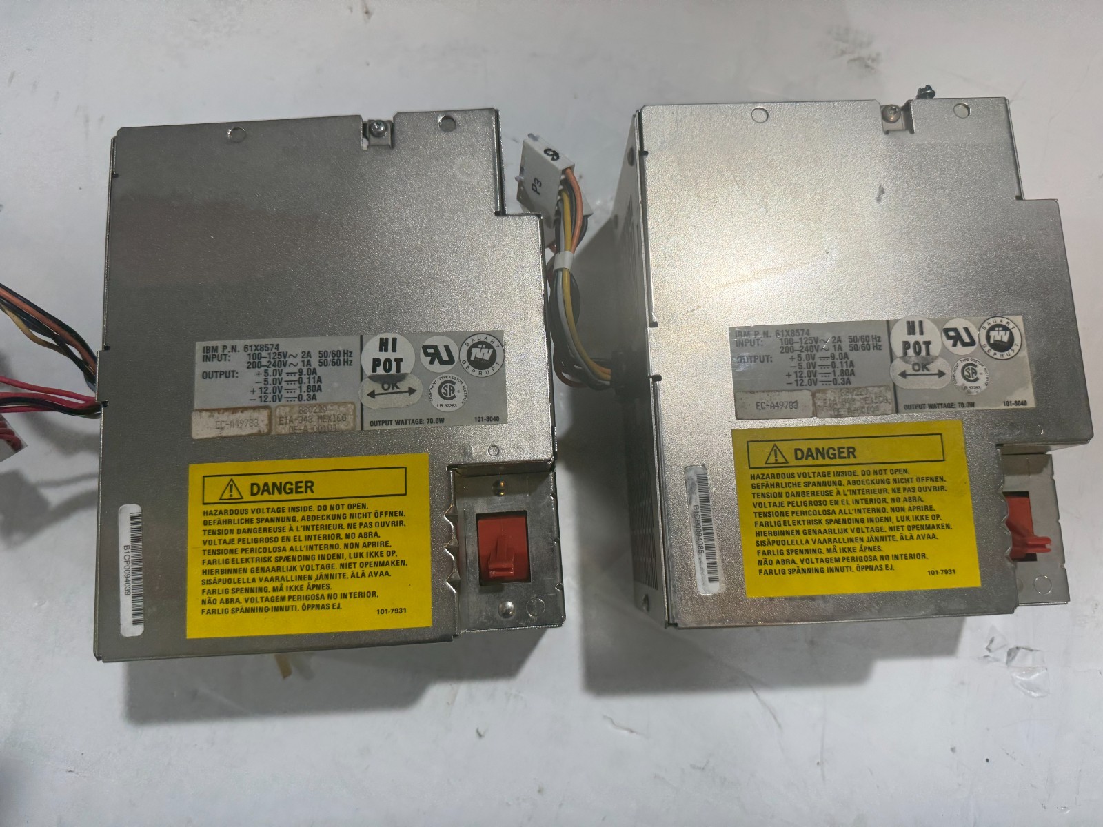 IBM PS/2 51X8574 Power Supply Pair