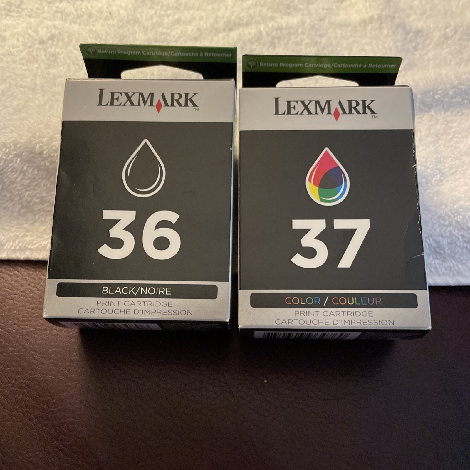 Black Genuine Lexmark 36 37 2PK Ink Cartridges X Series X3650 Z Series Z2420 