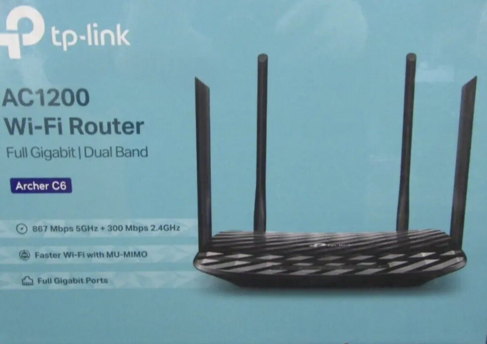 TP-Link - AC1200 - Wi-Fi Router Full Gigabit Dual Band - Archer C6