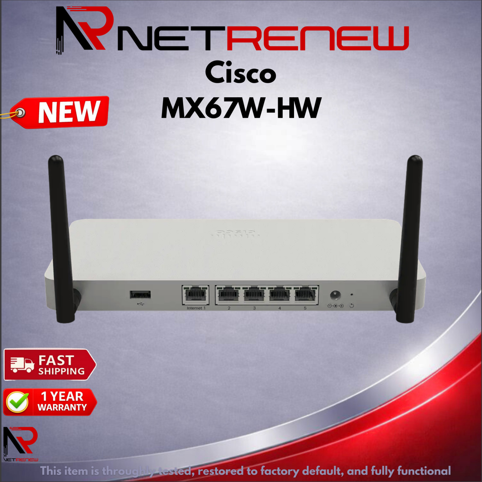 NEW Cisco MX67W-HW  Meraki Wireless Security Appliance