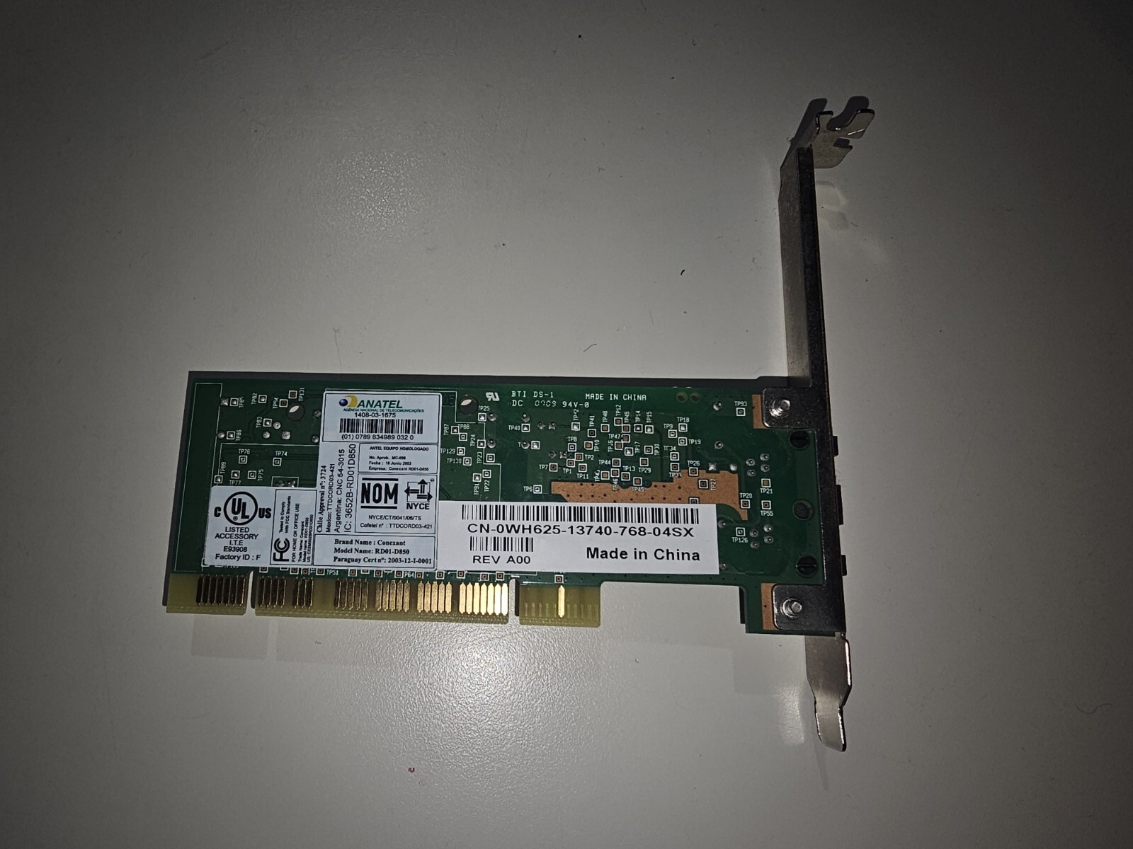 Conexant 56 Mbps Modem Model RD01-D850 for Dell CN-0WH625