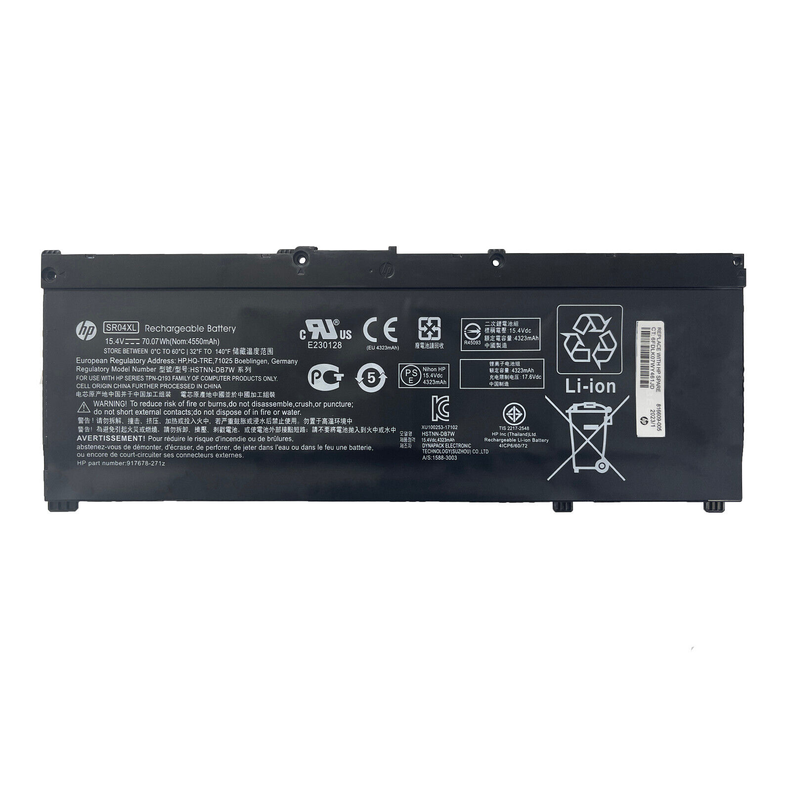 NEW Genuine 70.07WH SR04XL Battery for HP Omen 15-CE 15-DC Pavilion 15-CB 15-CX