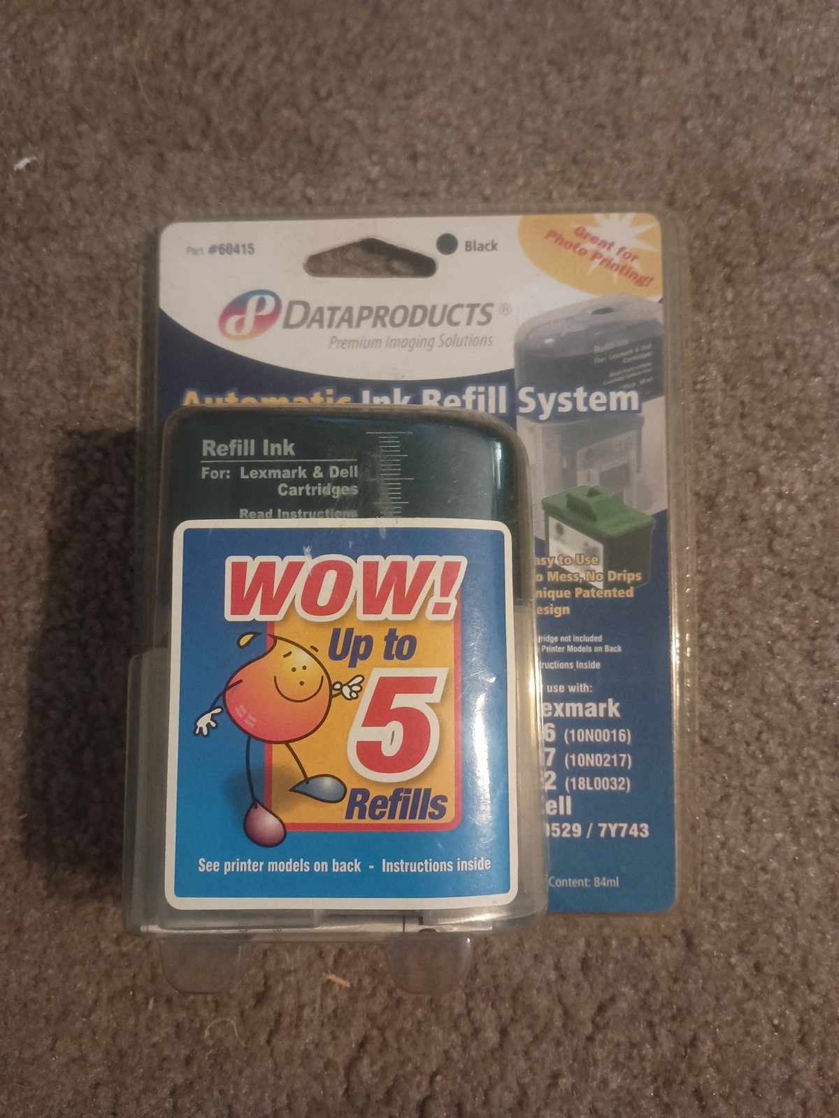 Dataproducts Premium Automatic Ink Refill System Black Lexmark & Dell Cartridges
