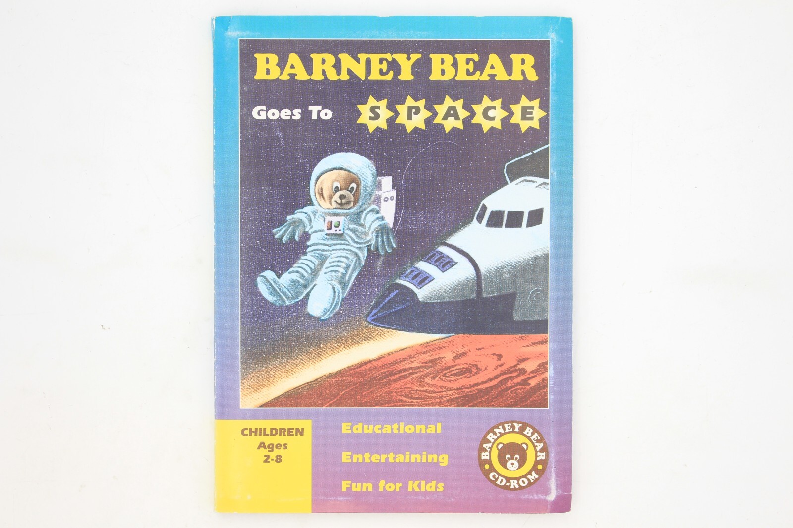 BARNEY BEAR GOES TO SPACE Children's PC Software Game Education CD-ROM Vintage