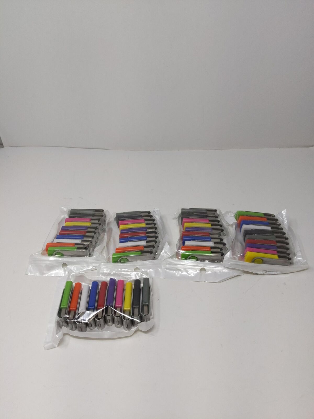 50 Pack USB Flash Drives Bulk with Lanyards USB 2.0 Thumb Drive 10 Colors 512 mb