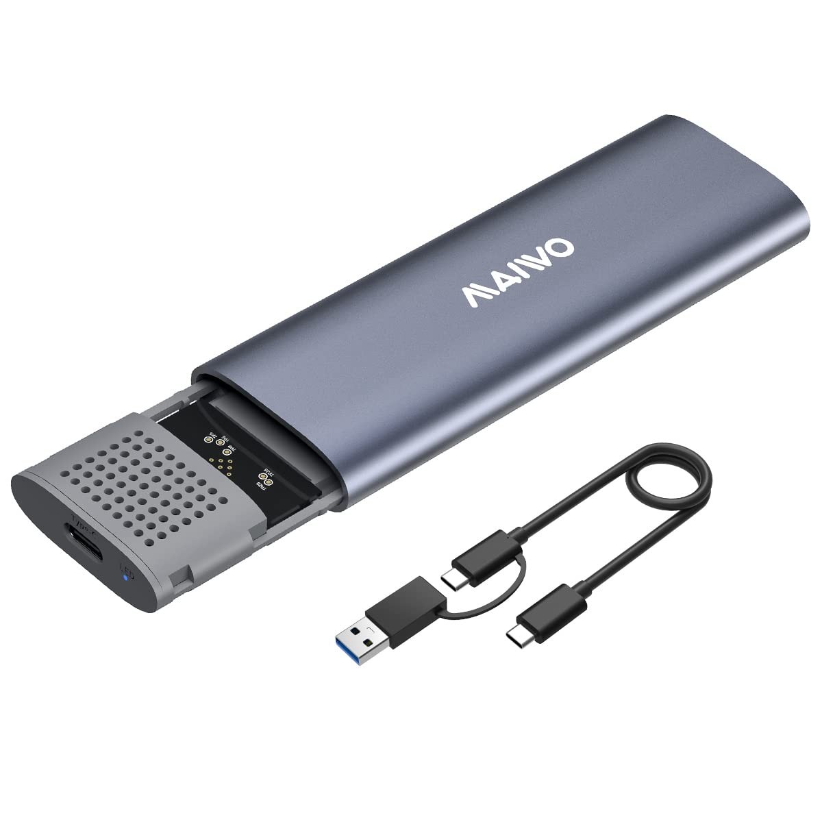 M.2 NVMe SSD Enclosure USB 3.1 GEN2 10Gbps Support UASP Trim 4TB Capacity