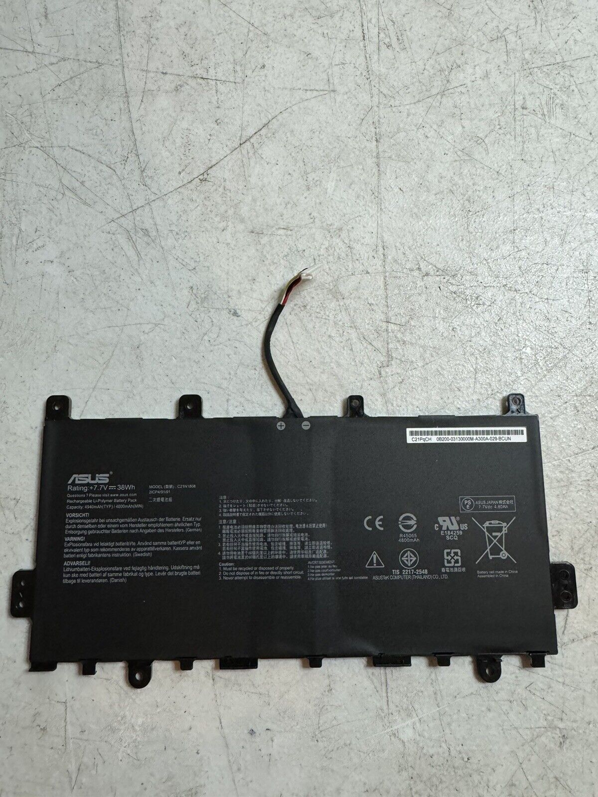 C21N1808 Battery for Asus Chromebook C423NA C523NA 0B200-03060000 C423N C523N