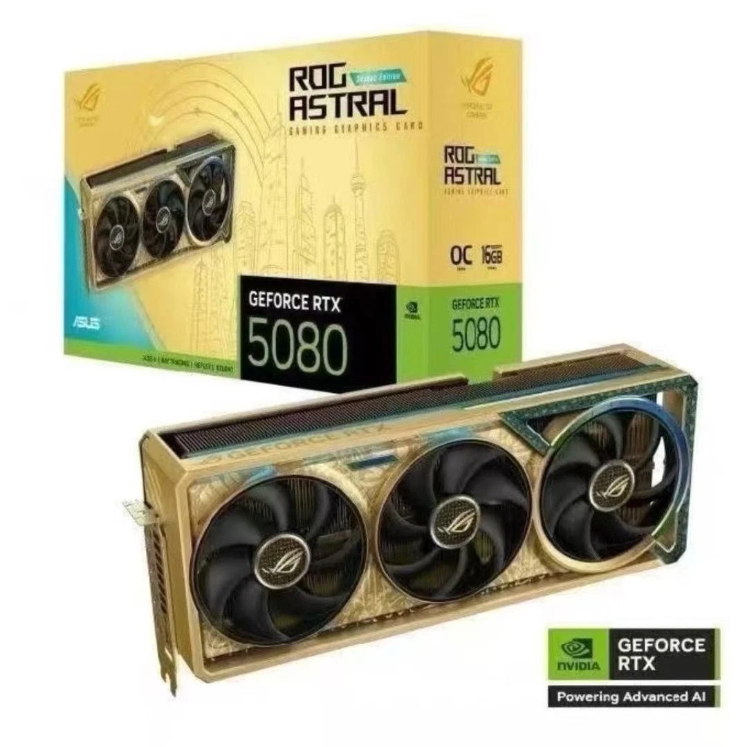 ASUS ROG ASTRAL RTX 5080 O16GB DHAHAB CORE Edition GDDR7 4K Gaming Graphics Card