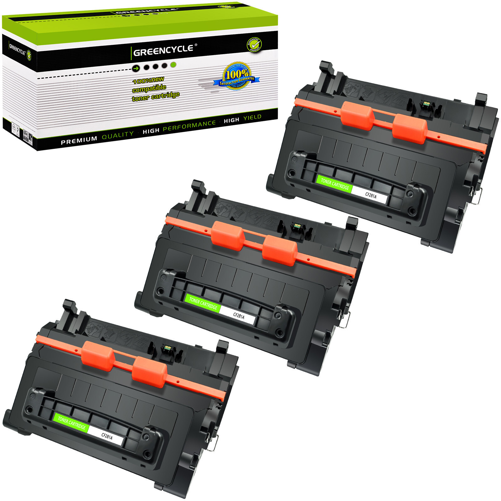 3 PACK CF281A 81A Toner fit for HP LaserJet Enterprise MFP M604 M605n M630 M630z