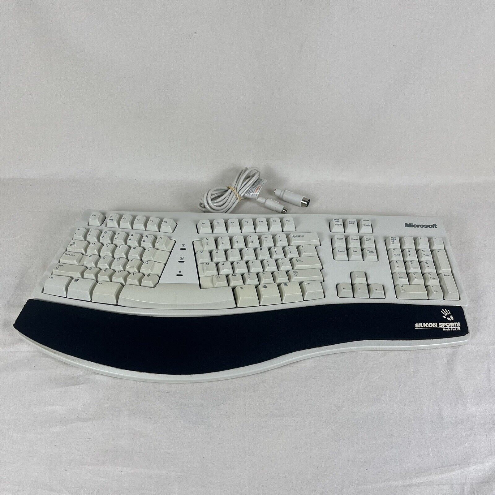 Vintage Microsoft Natural Keyboard 58221 Ergonomic PS/2 First Generation TESTED