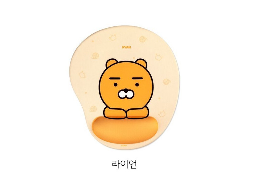 Kakao Friends Wrist Rest Protection Cushion Mouse Pad  Gel Type Ryan Choonsik